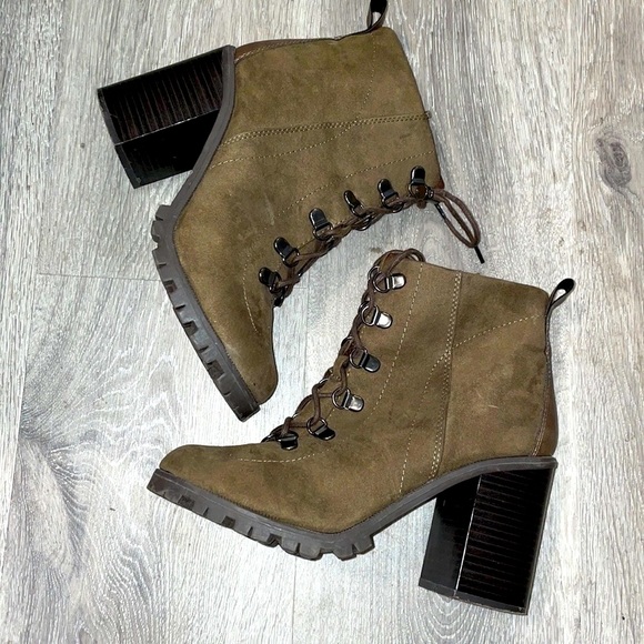 Chunky Platform Combat boots green - Picture 9 of 9